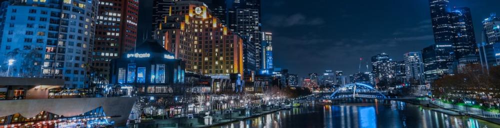 Melbourne at night