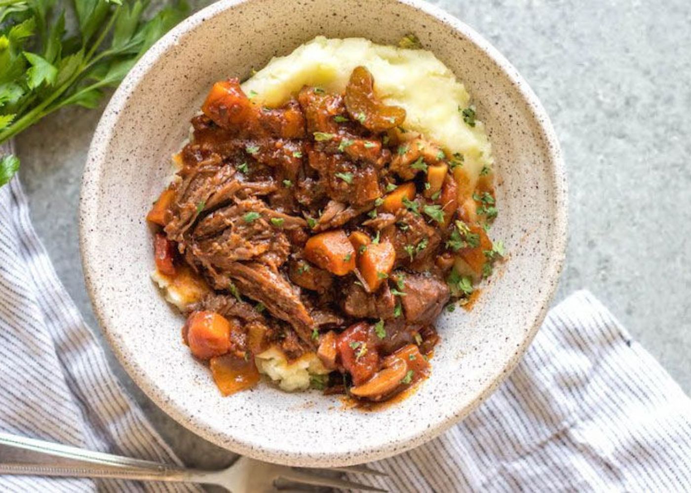 Beef ragu w cauliflower mash