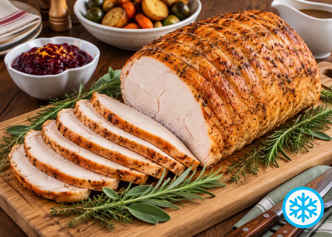 2kg FROZEN Cooked Turkey Breast -  10 serves