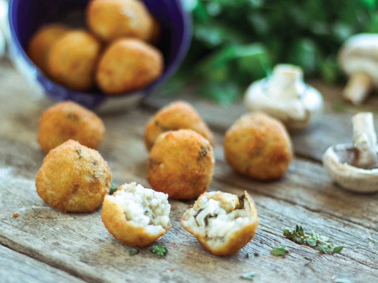 Mushroom + mozzarella arancini balls- 12 Pack