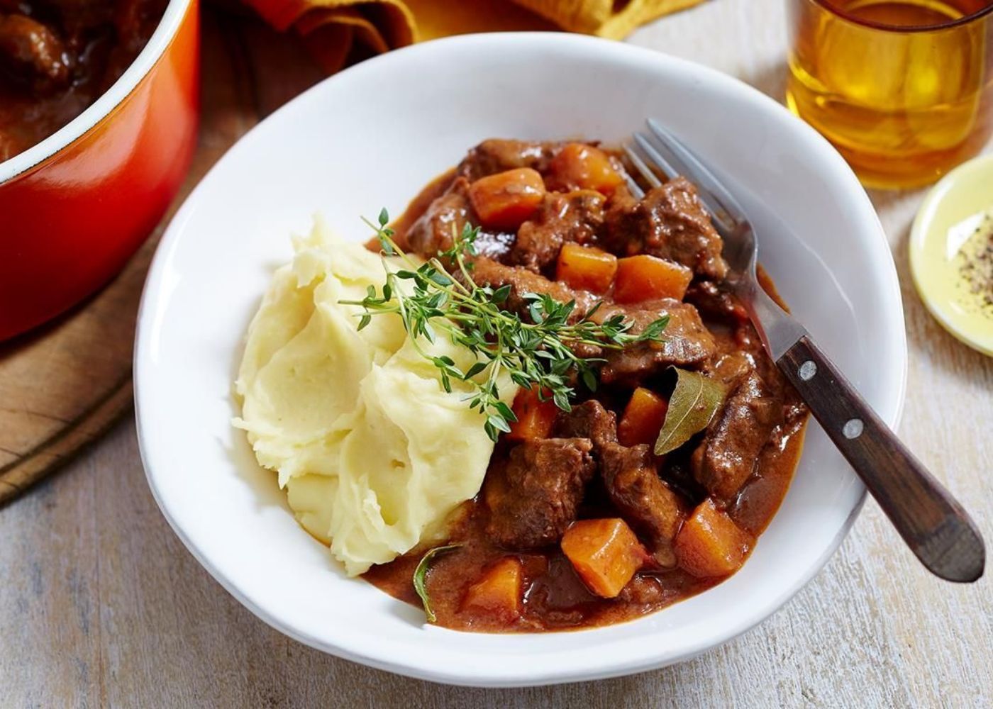 Beef in red wine w mash