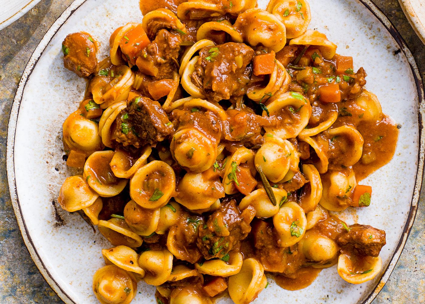 Slow Cooked Lamb Ragu w Orecchiette