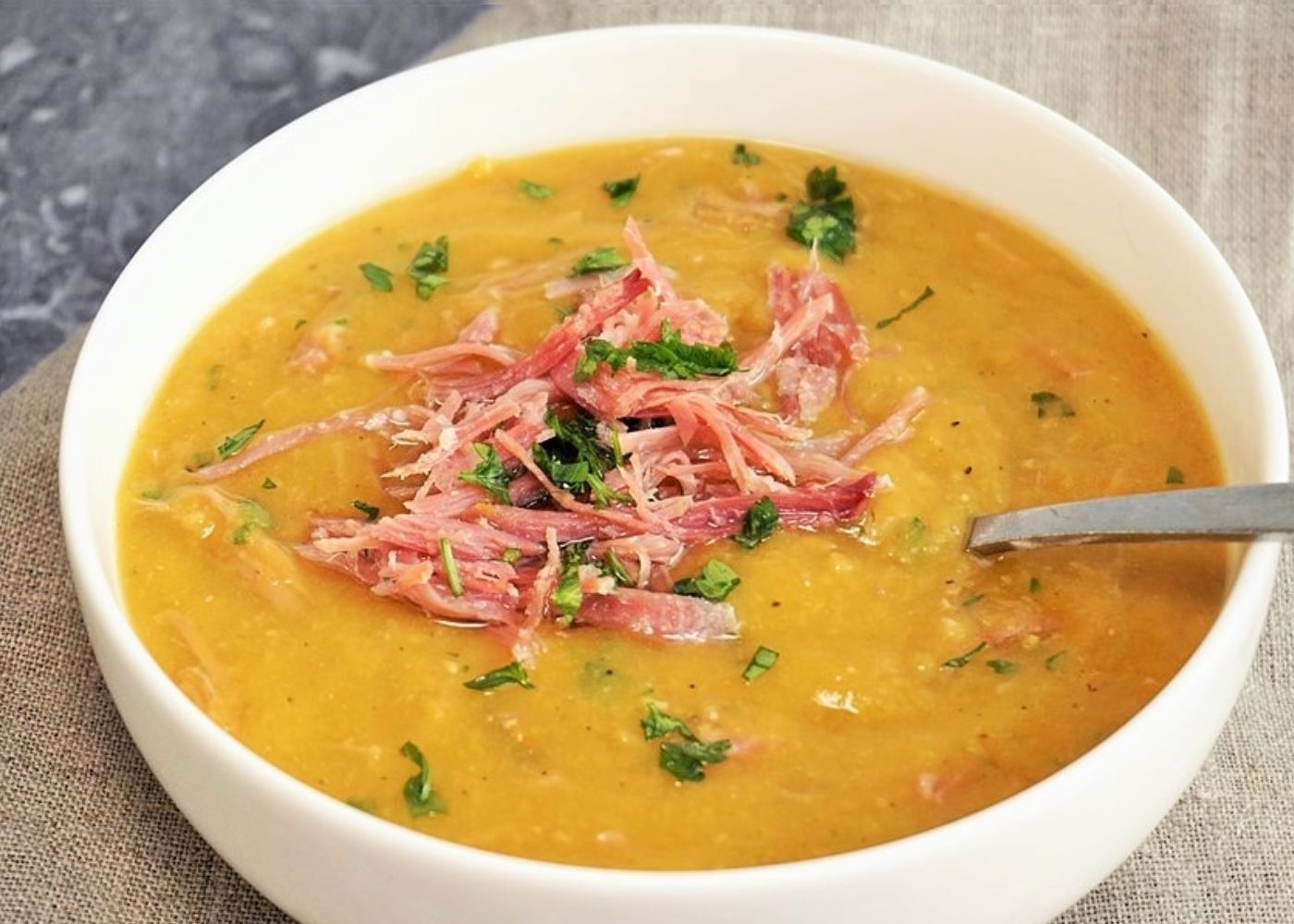 Pea + ham soup - 1 serve