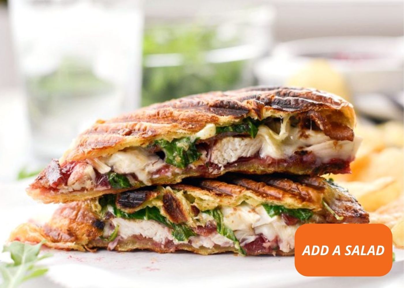 Turkey, brie + cranberry melt - 1 serve