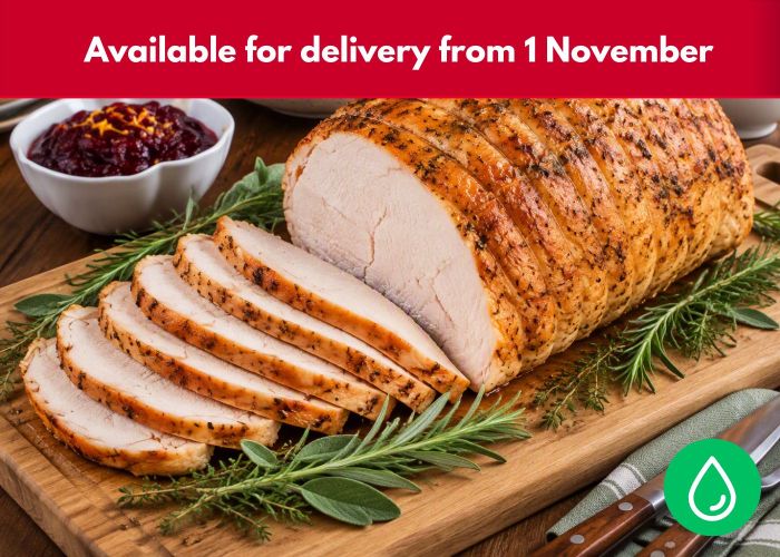 2kg FRESH Cooked Turkey Breast -  10 serves