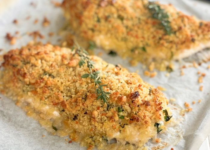 Cheesy panko crusted chicken - serves 4