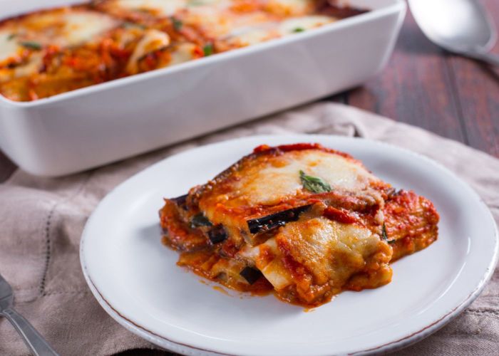 Eggplant 'parmigiana' bake - 2 serves