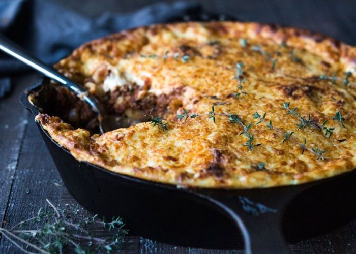 Greek veal + pork pasta bake - serves 4