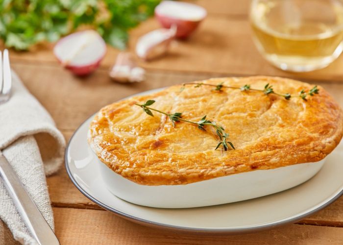 Ham + turkey country pie