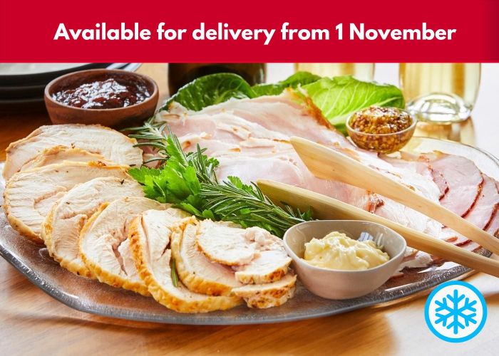 Ham, Turkey, Pork Platter -  6 serves FROZEN