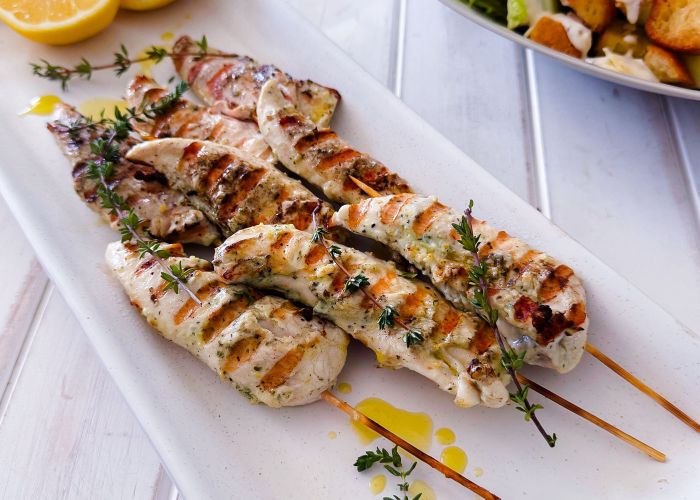 Lemon + garlic chicken skewers- RAW 6 pack