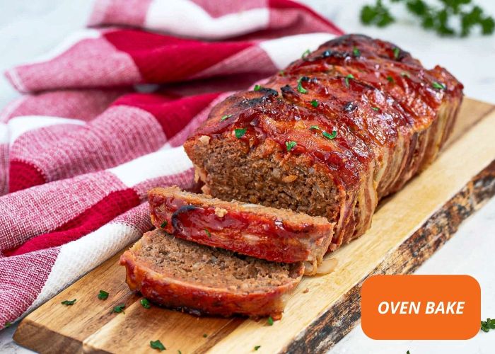 Prosciutto wrapped pork + veal meatloaf