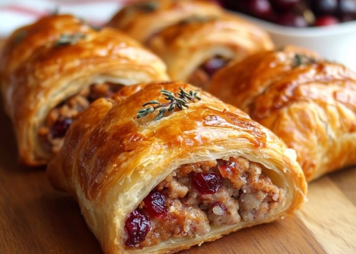 Turkey + cranberry mini rolls - 8 serves