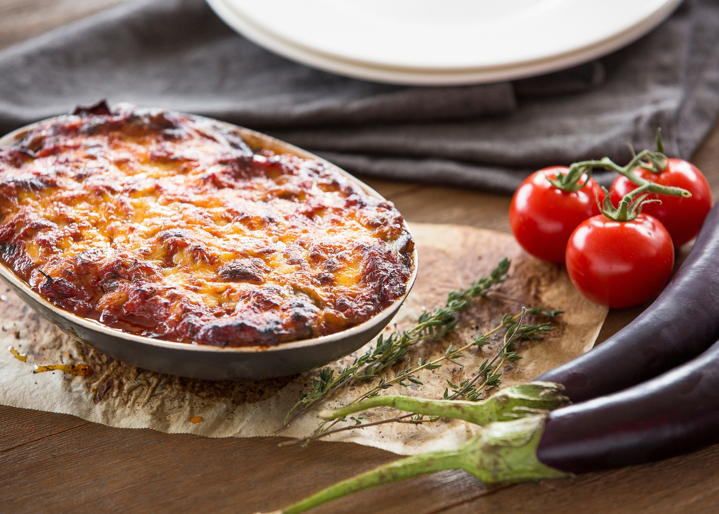 Eggplant 'parmigiana' bake
