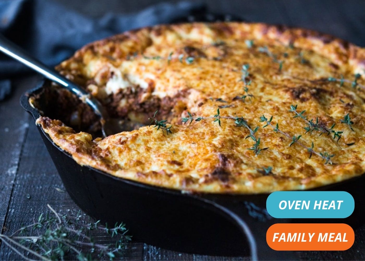 Greek veal + pork pasta bake - serves 4
