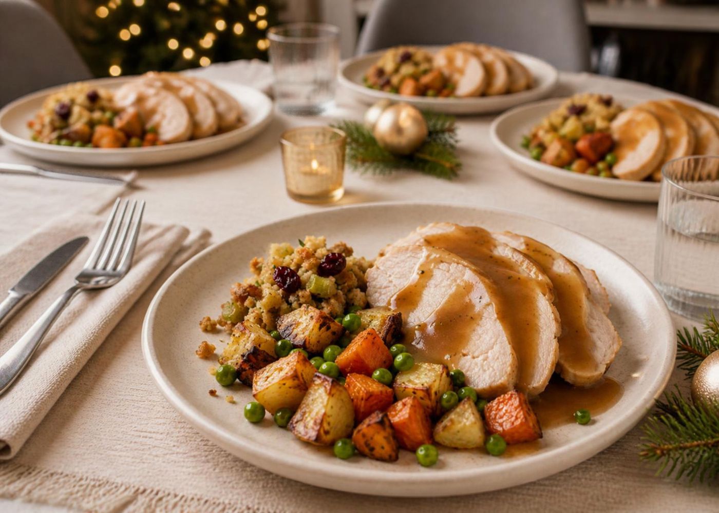 Christmas Classic 3 Course Hot Hamper - 4 serves