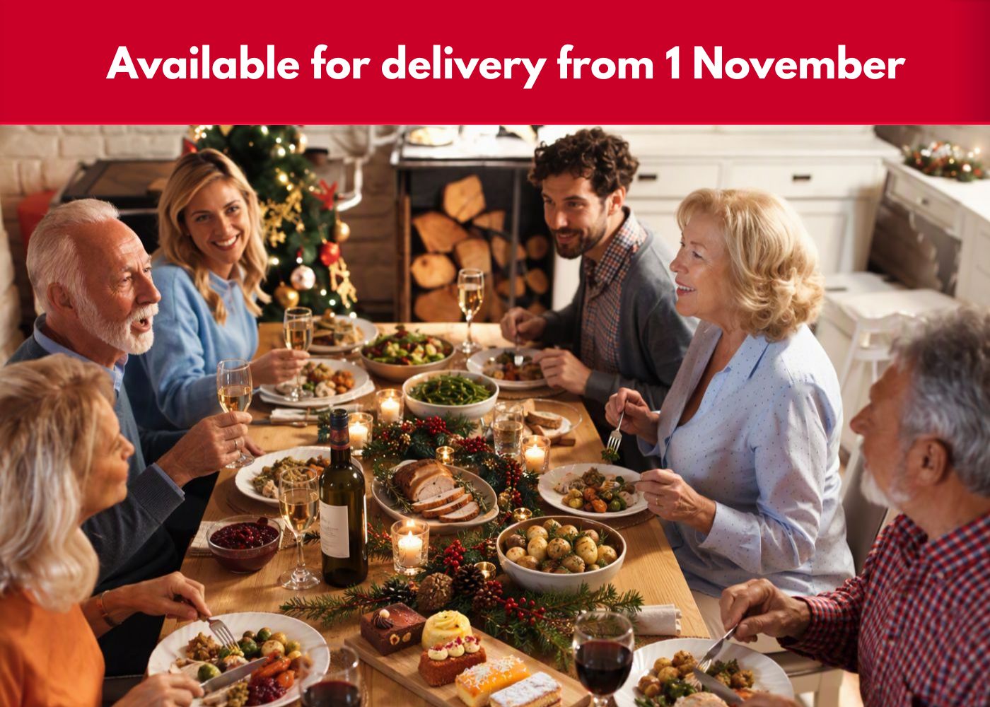 Hot Christmas Lunch Hamper - Serves 6