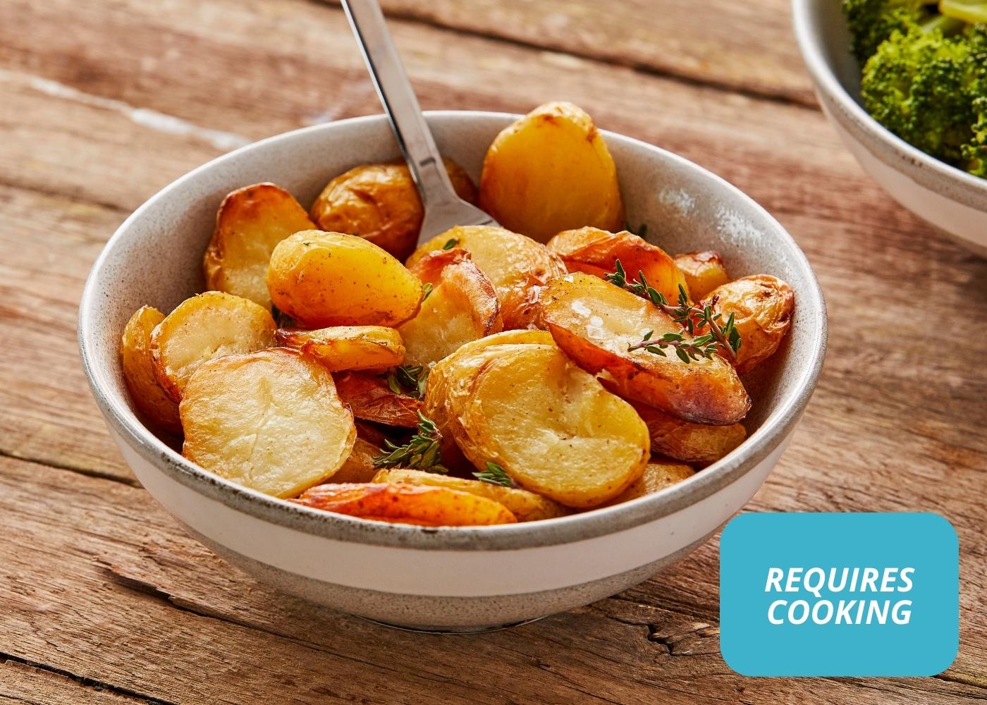 Double baked herb potatoes - serves 2