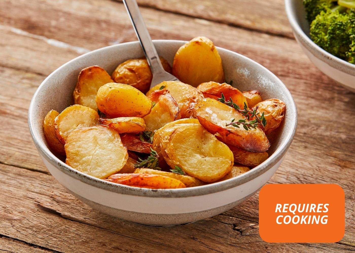 Double baked herb potatoes - serves 2