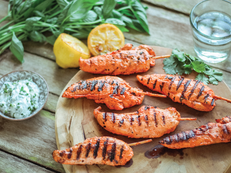 Tandoori chicken tenderloin skewers - RAW - 8 pack